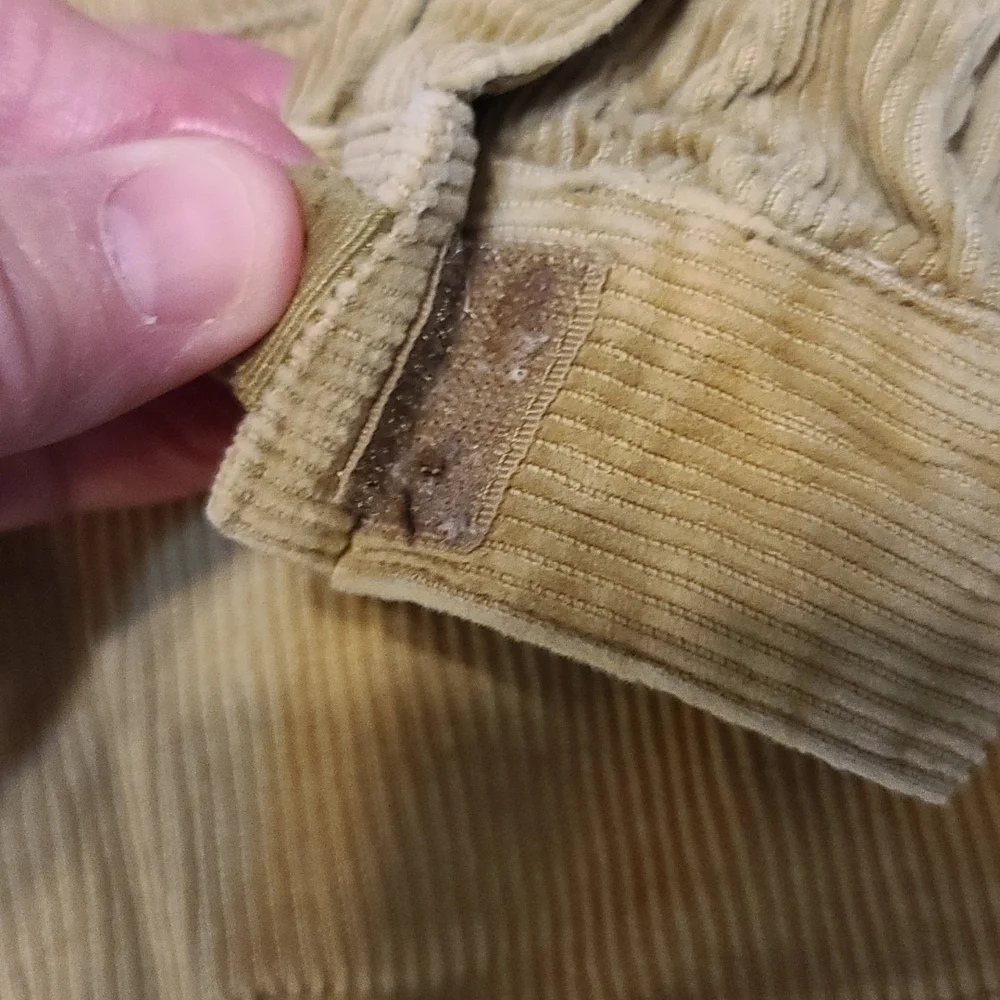 Cherokee Corduroy Jacket Golden Tan Zip Up Hook&Loop  Pockets/Cuffs Boys Sz 12mo